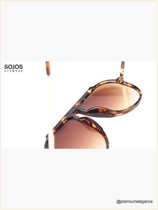 Retro Oversized Aviator Sunglasses Square Frame UV Protection main image 4